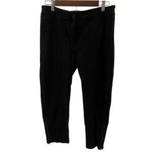 BetaBrand Pants Women's Large Black Dress Pants Petite Cropped‎ Ankle Zip Yoga